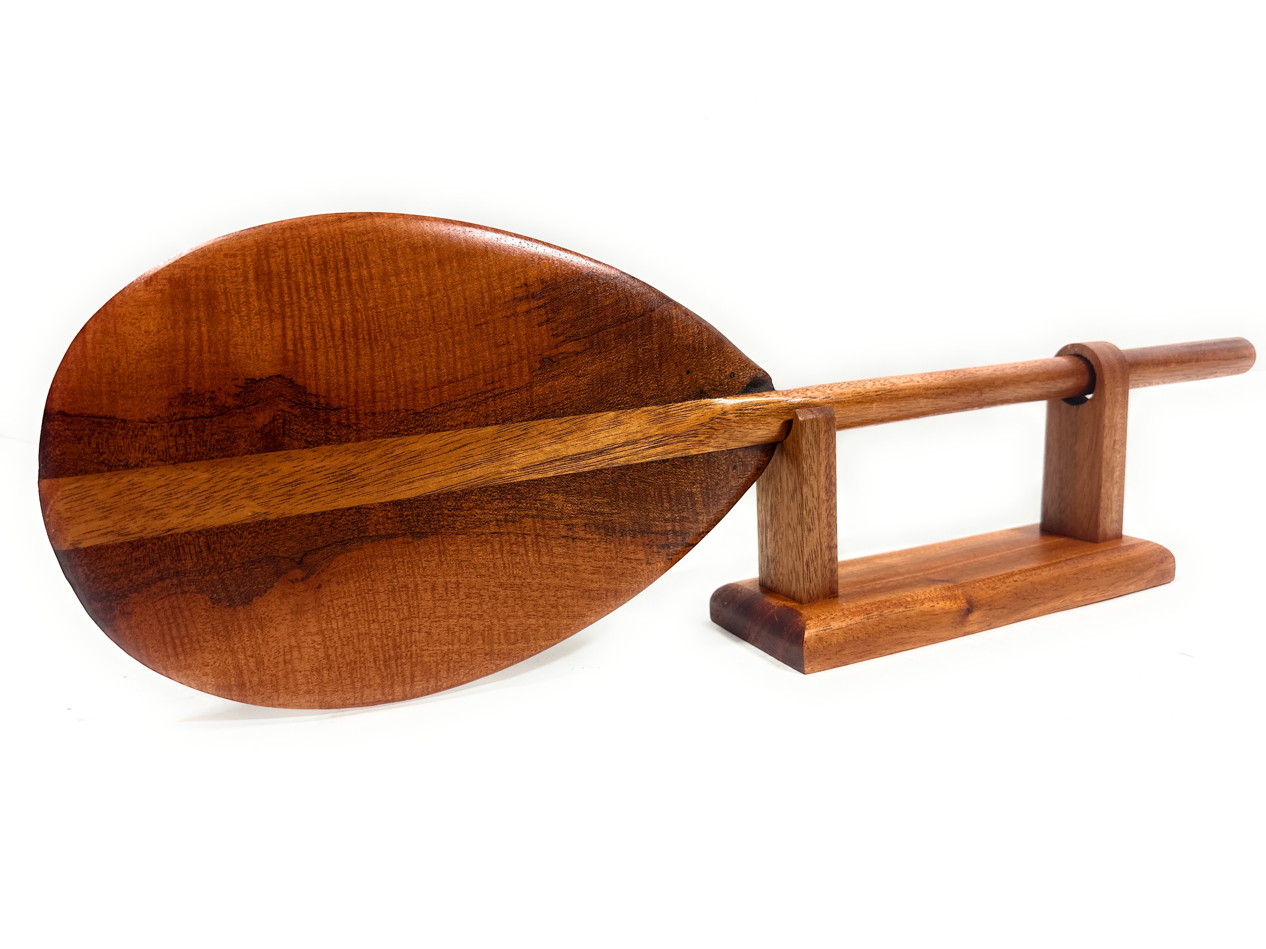 Curly Cuban Mahogany Paddle 24 inch with stand | #koa888st24A Curly Cuban Mahogany Paddle 24 inch with stand | #koa888st24A